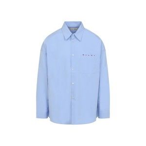 Marni Blue Cotton Shirt With Relaxed Fit - NWT